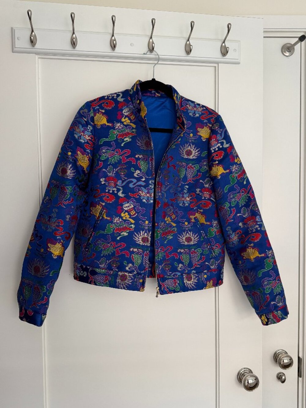 Chinese Silk Bomber Jacket - Size M